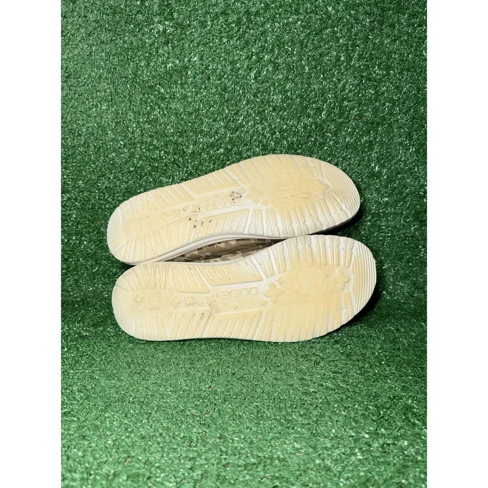Hey Dude Wendy Womens Size 7 Cow Print Beige White Hippie Comfort Slip On Shoes - Picture 8 of 9